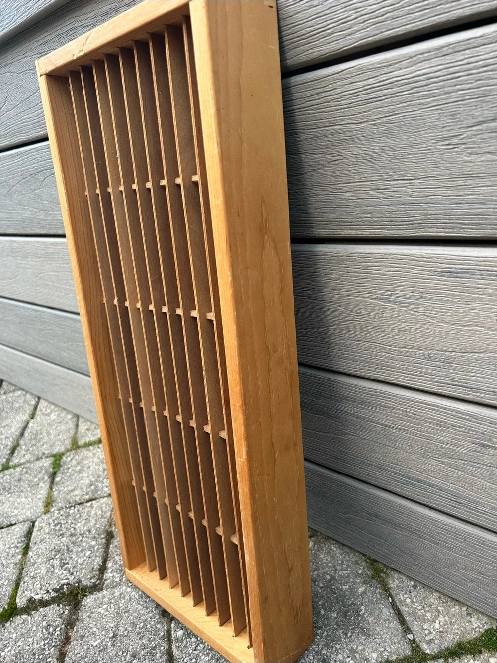 2 Vintage NAPA VALLEY wooden wall-mounted cassette tape storage racks